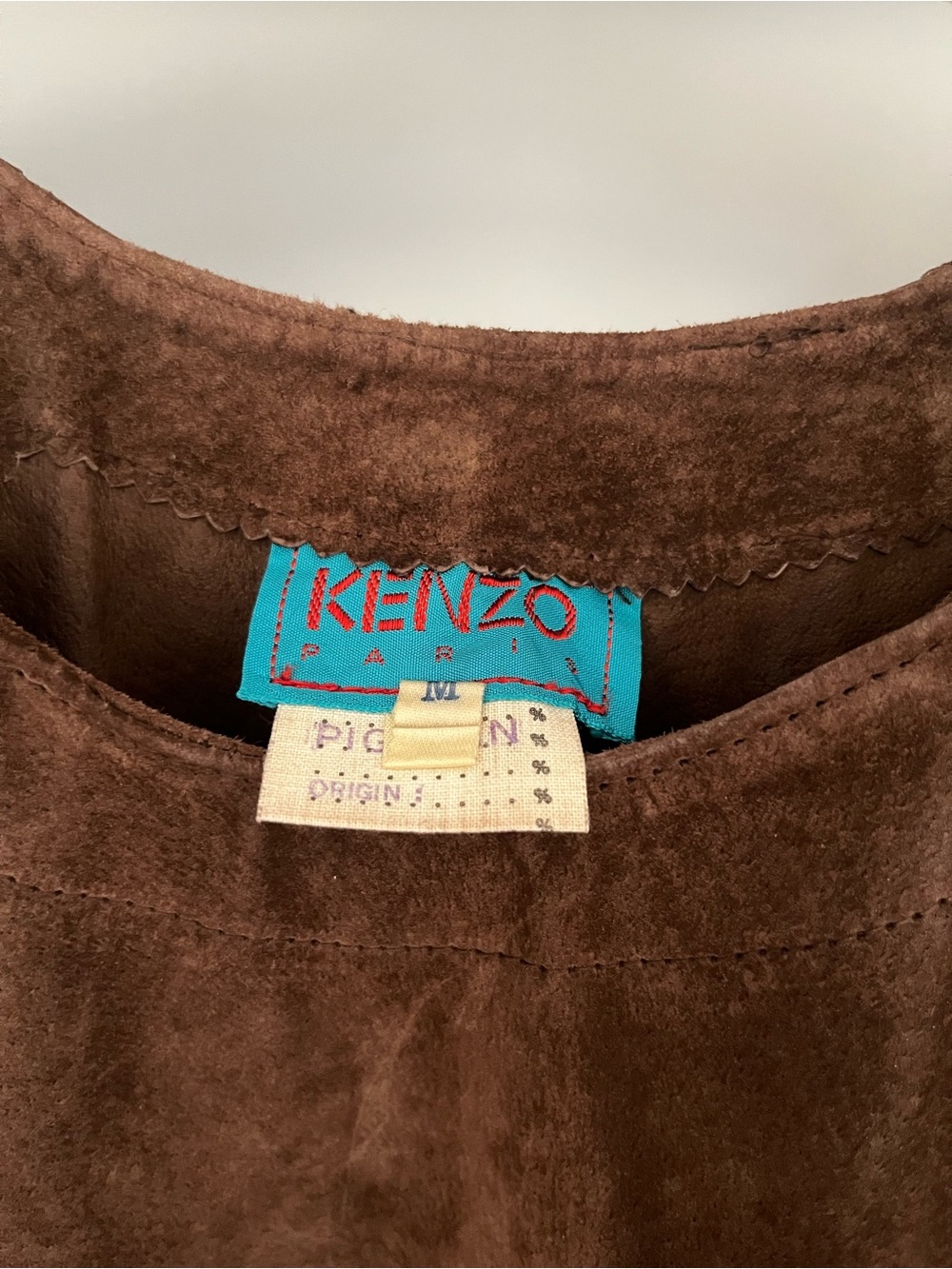Kenzo Vintage Brown Suede Dress